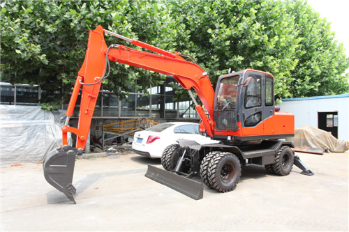 SD90-9L多功能轮式挖掘机红色