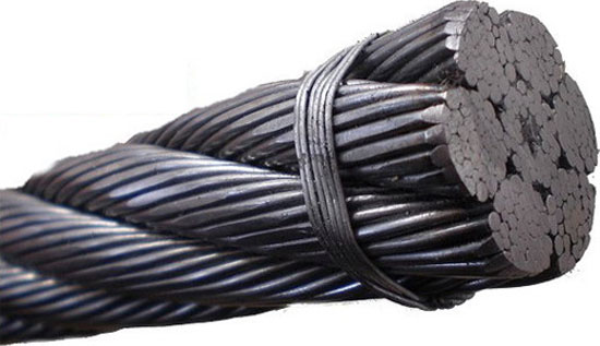 Swaging steel wire rope