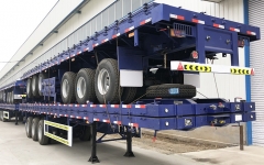 3 Axle 40 FT Container Transport Flatbed Trailer